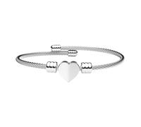 ZCCZJS Bracelets en Acier Inoxydable câble Fil Coeur Charme Bracelet Bracelet de Poignet réglable Punk Aviation
