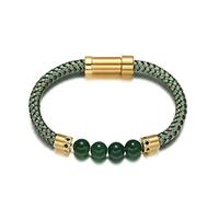 ZCCZJS Bracelets for Womens détachable liberté Hommes Femmes Bracelets en Acier Inoxydable en Cuir Bracelets colorés Bijoux créer Votre Vie CS004 3 18cm