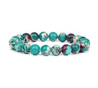 ZCCZJS Bracelets Masculins Bracelet pour Les Yeux Tigres naturels polis 8 mm Lapis Lazuli Perles Bracelet élastiques pulsera Femmes, 25.Botswana Agate, 19cm