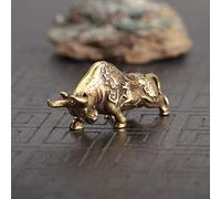 ZCCZJS Brass Lucky Bullfighting Statue Decoration Home Ornements Copper Animal Miniature Figurine Apporter des bourses de Bureau de Richesse Artisanat