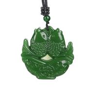 ZCCZJS Collier de pendentif de jade vert naturel chinois