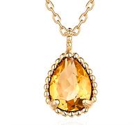 ZCCZJS Collier pour femmes Drop 100% naturel Garnet Agate Citrine Wedding Bijoux