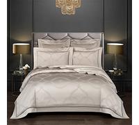 ZCCZJS Couverture de Courtepointe de lit Vintage Jacquard 1000TC Coton Coup de Coton Cover Coupercette Feuille d'adaptation 4 / 7pcs (Couleur: Plate, Taille: 240x260cm 4pcs) (ajusté 220x240cm