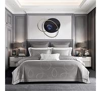 ZCCZJS Couvre-lit de lit Jacquard Litteur d'ensemble de Couette à la Couette avec Feuille de lit en Coton Soft Soft Soft Soft 1000TC (Couleur: ajustée, Taille: Queen Size 4PCS) (Flat King Size