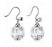 ZCCZJS Elegant Pure White Snowman Snowman Drop Boucles d'oreilles Boucles d'oreilles Femmes/Acier Inoxydable/Anti-allergiques/Boucles d'oreilles à Crochet/Zircone Made/Small and