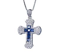 ZCCZJS Emerald Ruby Sapphire Crossant Colliers Pendant pour femmes Bijoux de pierres précieuses Dame Gift en Chine