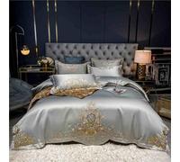 ZCCZJS Ensemble de Courtepointe Reine en 4 pièces, Couvre-lit de Couette en Pleine Taille réchauffée légère légère avec 2 camarades d'oreiller (19x29 Pouces) pour Toute la Saison C-1,8M