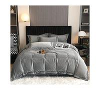 ZCCZJS Ensemble de Couvercle de Couette Ensemble 4 pièces de lit de Lait en Velours Hiver d'hiver épaissis en Toison corallien Double Face Plus Couvercle de la Couette