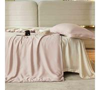ZCCZJS Ensemble de draps Complet Ultra Respirant - Feuilles de Poche Profonde de Luxe de Luxe à 4 pièces pour lit en Taille réelle, Feuille de literie et taie d'oreiller Gratuite en Soins faciles