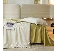 ZCCZJS Ensemble de draps Complet Ultra Respirant - Feuilles de Poche Profonde de Luxe de Luxe à 4 pièces pour lit en Taille réelle, Feuille de literie et taie d'oreiller Gratuite en Soins faciles