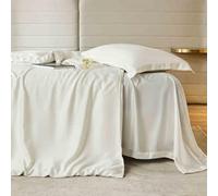 ZCCZJS Ensemble de draps Complet Ultra Respirant - Feuilles de Poche Profonde de Luxe de Luxe à 4 pièces pour lit en Taille réelle, Feuille de literie et taie d'oreiller Gratuite en Soins faciles