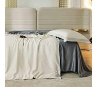 ZCCZJS Ensemble de draps Complet Ultra Respirant - Feuilles de Poche Profonde de Luxe de Luxe à 4 pièces pour lit en Taille réelle, Feuille de literie et taie d'oreiller Gratuite en Soins faciles