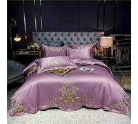 ZCCZJS Ensemble de draps King Size de 4 pièces - Filt de lit Confortable Luxueux, litière hôtel refroidie Respirante pour Les Femmes, Les Hommes, Les Adolescents G-1,8 m