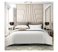 ZCCZJS Ensemble de literie à Quatre pièces Coup de Couette de Couleur Unie Blanche avec Fermeture à glissière 1000tc en Coton égyptien Long Plateau Silky Soft Premium libere Twin Full Reine Double