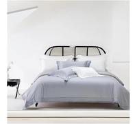 ZCCZJS Ensemble de literie à Quatre pièces Quatre pièces Blancs Brillant à Couette en Dentelle Creuse Couvercle Premium 1500tc Coton Ultra Soft Silky Touch lindred Set Double Reine (tôle de lit en