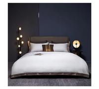 ZCCZJS Ensemble de literie de Luxe Reine, Coffret d'automne King, 600 TC Coton égyptien, Ensemble de 4 pièces Orange ， 87 * 94 Couvert