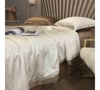 ZCCZJS Ensemble de literie King Quilt, Ensemble de couettes de Coutume de Canal d'été léger en 4 pièces, Couvre-lit Ultra Doux, Couvre-literie matelassée pour Toutes Les Saisons P-1,8M