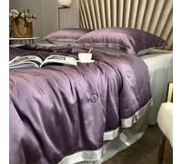 ZCCZJS Ensemble de literie King Quilt, Ensemble de couettes de Coutume de Canal d'été léger en 4 pièces, Couvre-lit Ultra Doux, Couvre-literie matelassée pour Toutes Les Saisons P-1,8M