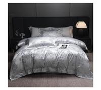 ZCCZJS Ensemble de litière de Quatre pièces en Brocade 4pcs King Queen Fell en tailleurrelle en Couvre-lit en Couvre-Couvercle de taies d'oreiller Libellule Quatre pièces Set,