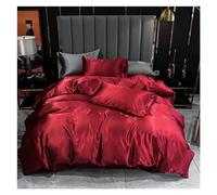 ZCCZJS Europe Red Counfor Liberdding Ensemble de lit de Luxe Black Queen King Size Couchet Red Couche Rouge, lit