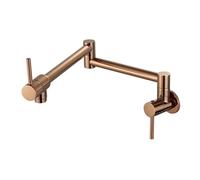 ZCCZJS Fauteur de remplissage de la lampe robinet de cuisine pliable monté en mallable pliant à un pluin à trou de trou de rythme froide Rotation Berceau de pliage chromé en laiton en laiton (or