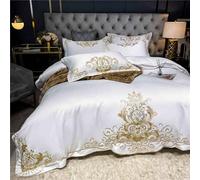 ZCCZJS Feuilles de lit en Satin - Ensemble de literie de Taille Reine Soyeuse de Luxe de Luxe - Plus Doux Que la Soie, Parfait pour Les Cheveux et la Peau, Cadeaux pour Les Femmes G-2,2 m