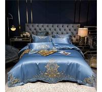 ZCCZJS Feuilles de lit en Satin - Ensemble de literie de Taille Reine Soyeuse de Luxe de Luxe - Plus Doux Que la Soie, Parfait pour Les Cheveux et la Peau, Cadeaux pour Les Femmes G-2,2 m