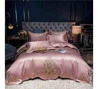 ZCCZJS Feuilles de lit en Satin - Ensemble de literie de Taille Reine Soyeuse de Luxe de Luxe - Plus Doux Que la Soie, Parfait pour Les Cheveux et la Peau, Cadeaux pour Les Femmes G-2,2 m