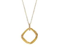 ZCCZJS Forme géométrique Femmes pour le collier Circulaire Circulaire Pendant la chaîne de la clavicule Chaîne pour femmes fabriquée en Chine