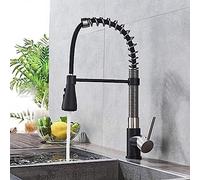 ZCCZJS Fyfgnb Kitchen Taps Kitchen Tap Robinet Black and Brossed Nickel Spring Kitchen Kitchen Fauce Faucet Stream Stream Spout Tull Down Kitchen Mixer Decker monté Hot and Cold Tap