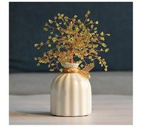 ZCCZJS Gemme Arbre Mini Cristaux de guérison en Pierre Arbre d'argent bonsaï (Sept Couleurs) Ornements colorés de Feng Shui pour Bonne Chance de la Richesse à la Maison décor de camais à la
