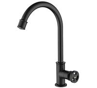 ZCCZJS Kitchen Tap en laiton robinet de cuisine robinet à un seul trou de cuisine à handle de cuisine simple robinets à évier froid, l'installation de terrasse peut être utilisée pour laver la