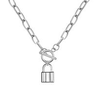 ZCCZJS Les accessoires de bijoux pour filles basculent pour les femmes, basculer le collier pendentif avec palette en papier - Lock de pendentif en chaîne cardiaque, collier de carrière