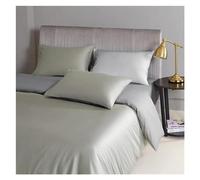 ZCCZJS Lit, Couvre de Couette réversible Verte avec Bouton 4pcs Queen King Size 100% égyptien Coton litière moelle