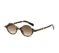 ZCCZJS Lunettes de Soleil Rondes Vintage Femmes Nuances Gradient UV400 Men Rivets Punk Sun Glasse