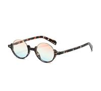 ZCCZJS Lunettes de Soleil Rondes Vintage Femmes Nuances Gradient UV400 Men Rivets Punk Sun Glasse