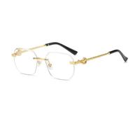 ZCCZJS Lunettes de Soleil sans Joie Men Femmes UV400 Small Gradient Sunless Lunes sans Cadre pour Hommes Metal Eyewear