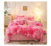 ZCCZJS Luxury 4-PCS Super Shaggy Soft Coral Fleece Warm Cozy Princess Girls Bedding Set Mink Velvet Quilt Cover Coundet Counde