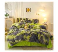 ZCCZJS Luxury 4-PCS Super Shaggy Soft Coral Fleece Warm Cozy Princess Girls Bedding Set Mink Velvet Quilt Cover Coundet Counde