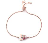 ZCCZJS Mignon Mini-Rocket Charme Zircon Dessin animé Rose Couleur pour Les Cadeaux de Bijoux pour Les Femmes Enfants