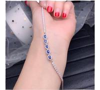 ZCCZJS OPAL NATUREL ET REAL SAPPHIRE Bracelet Bracelet solide S925 Silver For Women Color Bijoux Fine