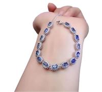 ZCCZJS OPAL NATUREL ET REAL SAPPHIRE Bracelet Bracelet solide S925 Silver For Women Color Jewelry
