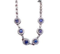 ZCCZJS OPAL NATUREL ET REAL SAPPHIRE Bracelet Bracelet solide S925 Silver For Women Color Jewelry