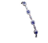 ZCCZJS OPAL NATUREL ET REAL SAPPHIRE Bracelet Bracelet solide S925 Silver For Women Color Jewelry