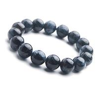 ZCCZJS Perles rondes à cristal bleu naturel 13 mm Bracelets de piéters