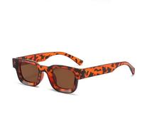 ZCCZJS Petits Lunettes de Soleil Rectangle Femmes Hommes Vintage carrés Verres de Soleil de Luxe Nuances camaises féminines