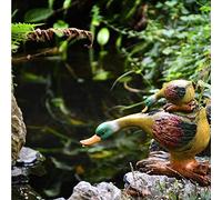 ZCCZJS Resin Garden ou Pond Duck Ornement, extérieur pelouse Simulation Mother and Son Duck Paysage Statue Courtyard Garden Pool Animaux Decoration A