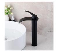 ZCCZJS Robinet, Black Waterfall Basin Évier Robinet mélangeur de Salle de Bain Robinet Grand Bec Navire évier robinets