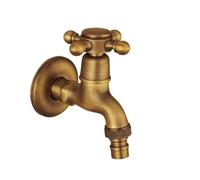 ZCCZJS Robinet de Jardin Long Grue en Laiton Antique Finition de Salle de Bain Murale Robinet Machine à Laver YT-5112-A (Couleur: a)