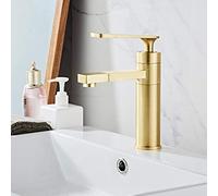 ZCCZJS Robinet de lavabo de salle de bain, robinet de salle de bain pop-up bassin de salle de bain robinet de salle de bain mélangeur à eau froide et chaude pavé de pont à poignée monomotée